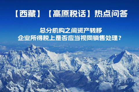 總分機(jī)構(gòu)之間資產(chǎn)轉(zhuǎn)移，企業(yè)所得稅上是否應(yīng)當(dāng)視同銷售處理？