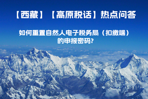 如何重置自然人電子稅務(wù)局（扣繳端）的申報密碼?