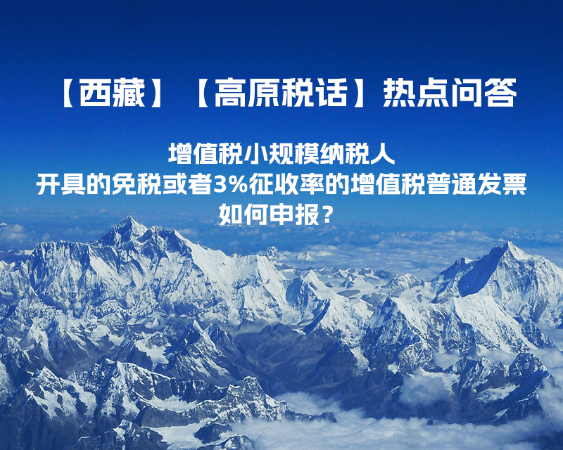 增值稅小規(guī)模納稅人開(kāi)具的免稅或者3%征收率的增值稅普通發(fā)票如何申報(bào)？