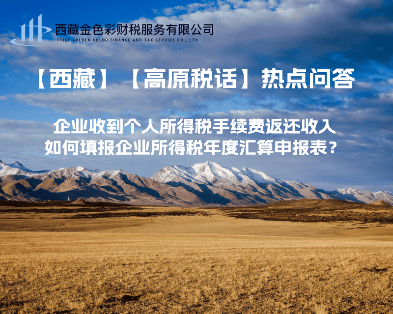 企業(yè)收到個人所得稅手續(xù)費返還收入，如何填報企業(yè)所得稅年度匯算申報表？
